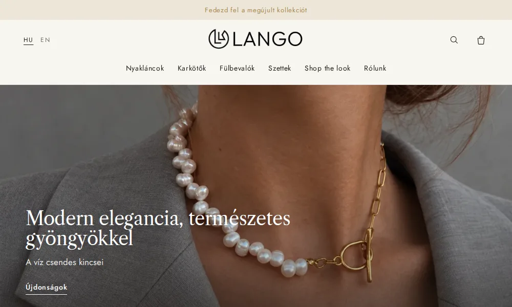 Lango Jewelry weboldal